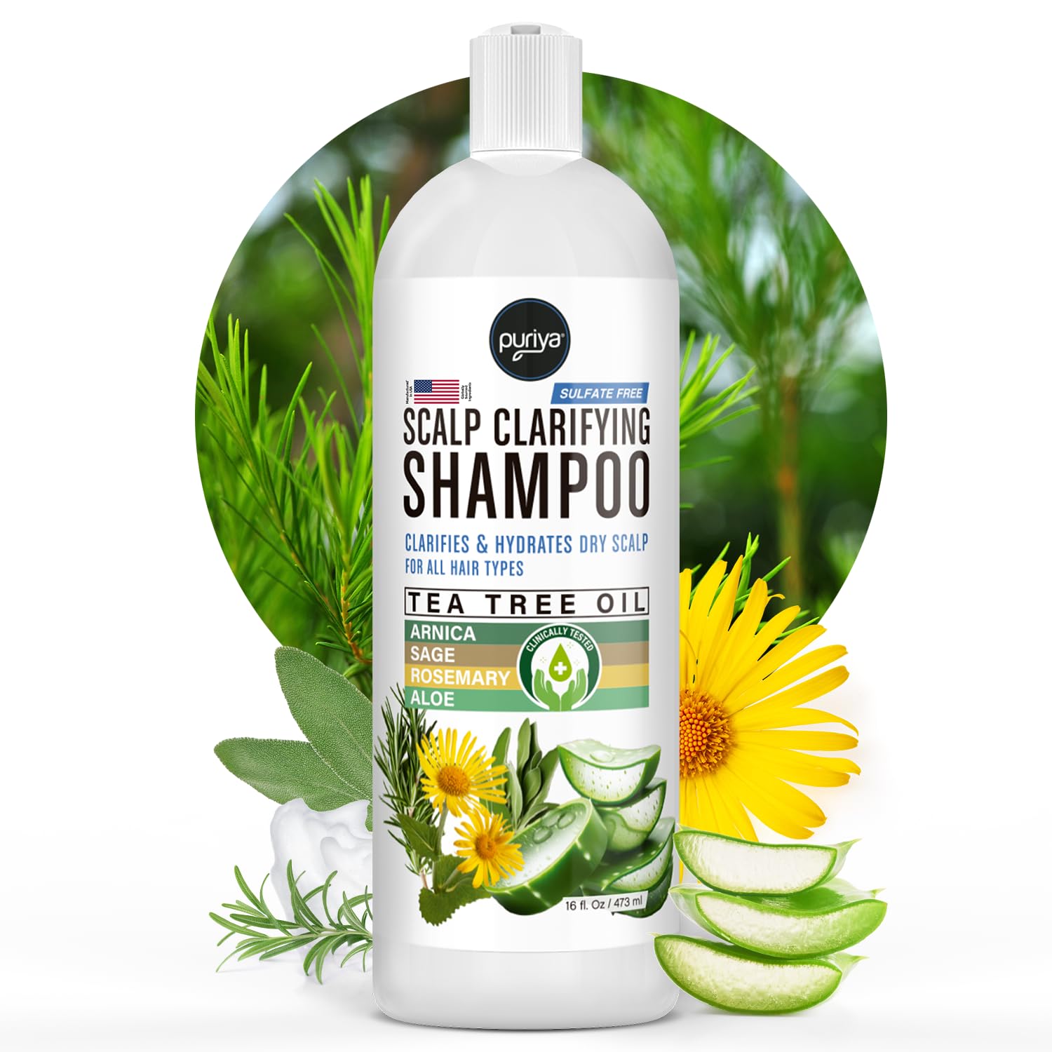 Amazon.com : Puriya Tea Tree Clarifying Shampoo. Plant Rich Dry